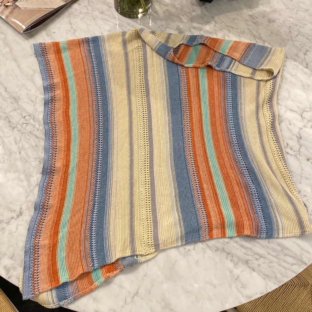 Colorful poncho size small